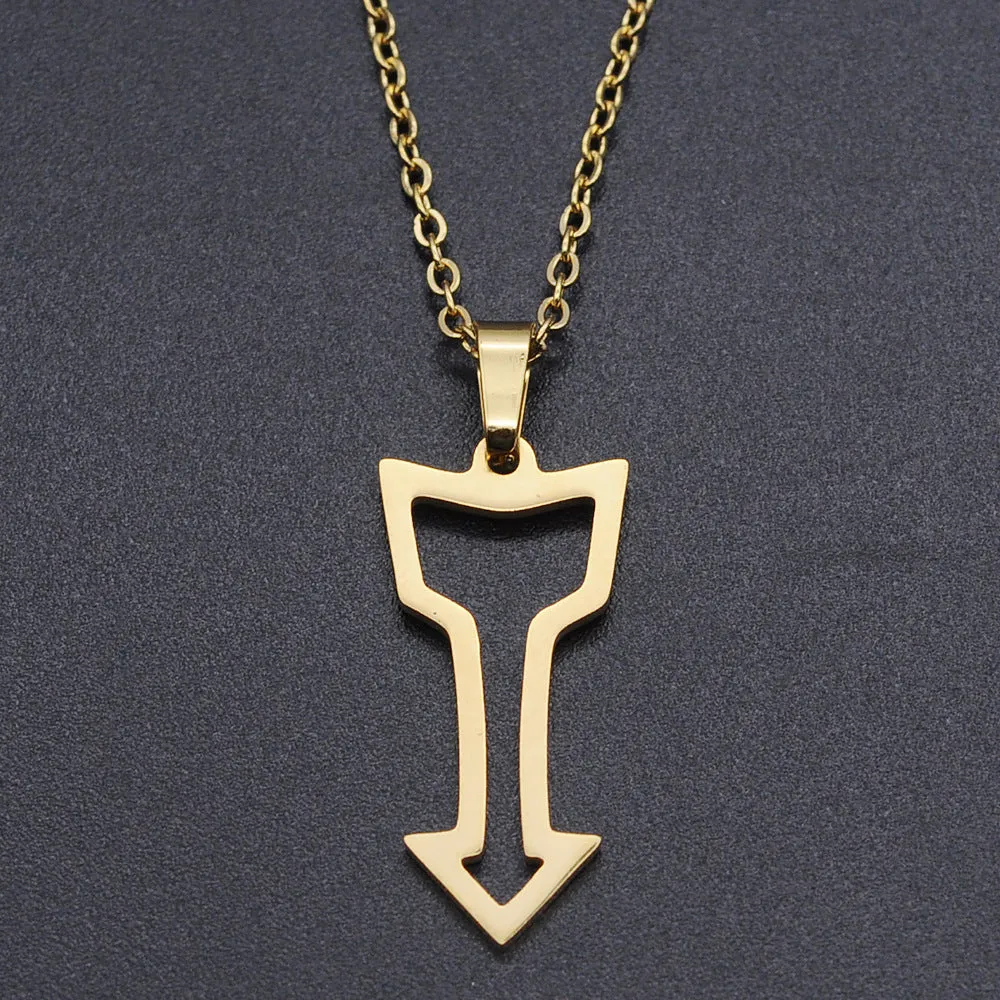 10 Pcs Lot Arrow Necklace Pendant Geometry Signs Symbols Fashion Simple Jewelry