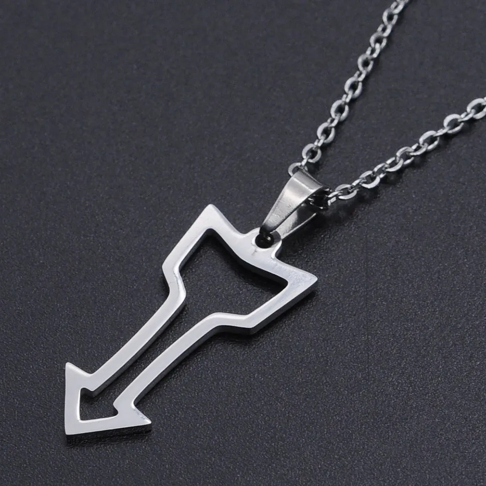 10 Pcs Lot Arrow Necklace Pendant Geometry Signs Symbols Fashion Simple Jewelry