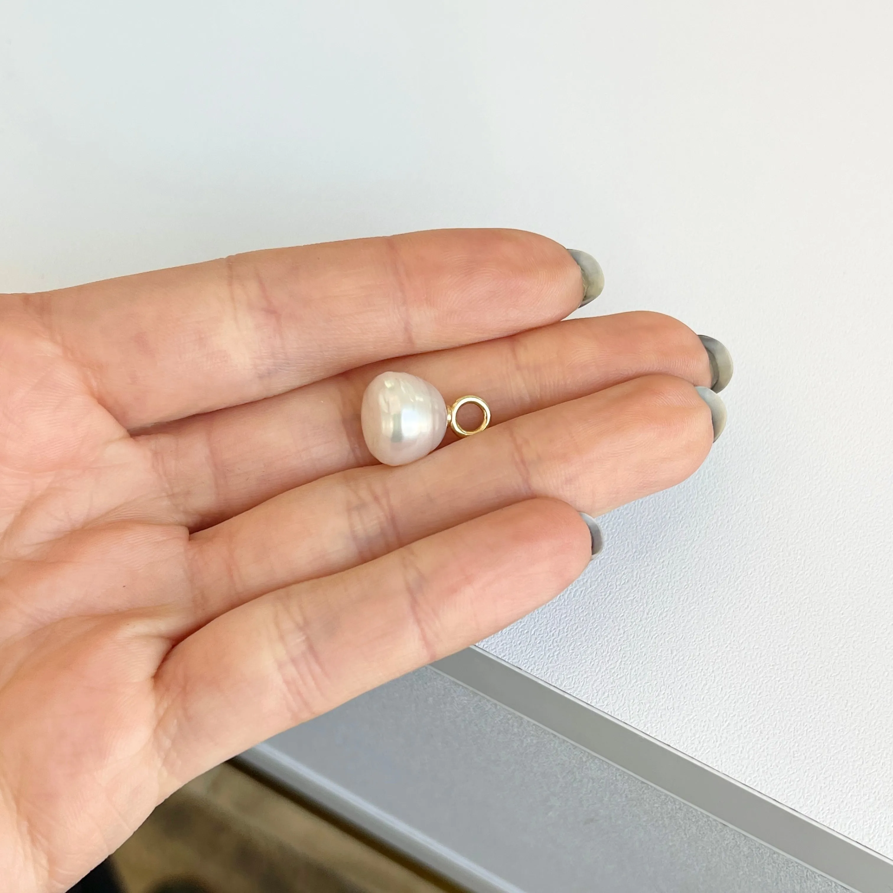 10KT Yellow Gold Paspaley South Sea Pearl Earring Charms 12mm
