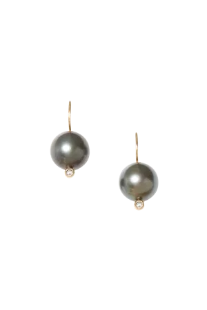14K Kaia Earrings in Tahitian Pearl