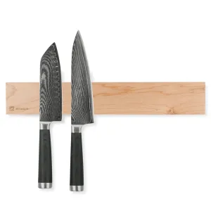 16-Inch Magnetic Knife Holder, Wall Mounted Wooden Knife Strip with Rare Earth Magnets