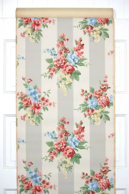 1940s Floral Vintage Wallpaper