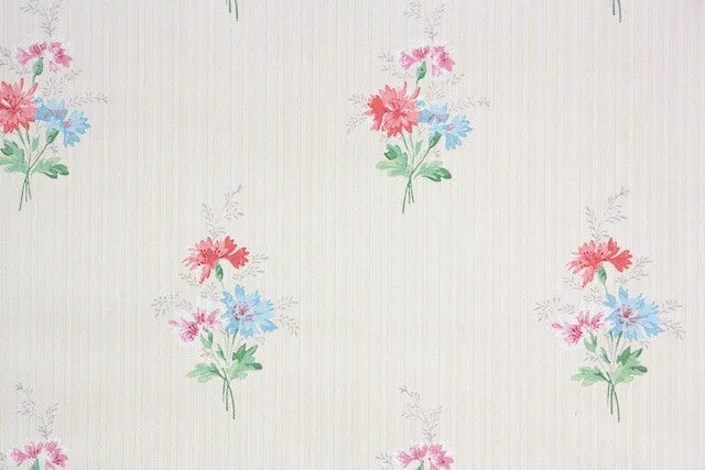 1940s Floral Vintage Wallpaper