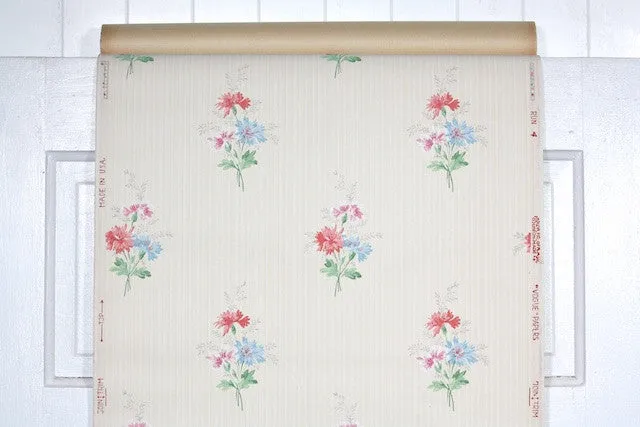 1940s Floral Vintage Wallpaper