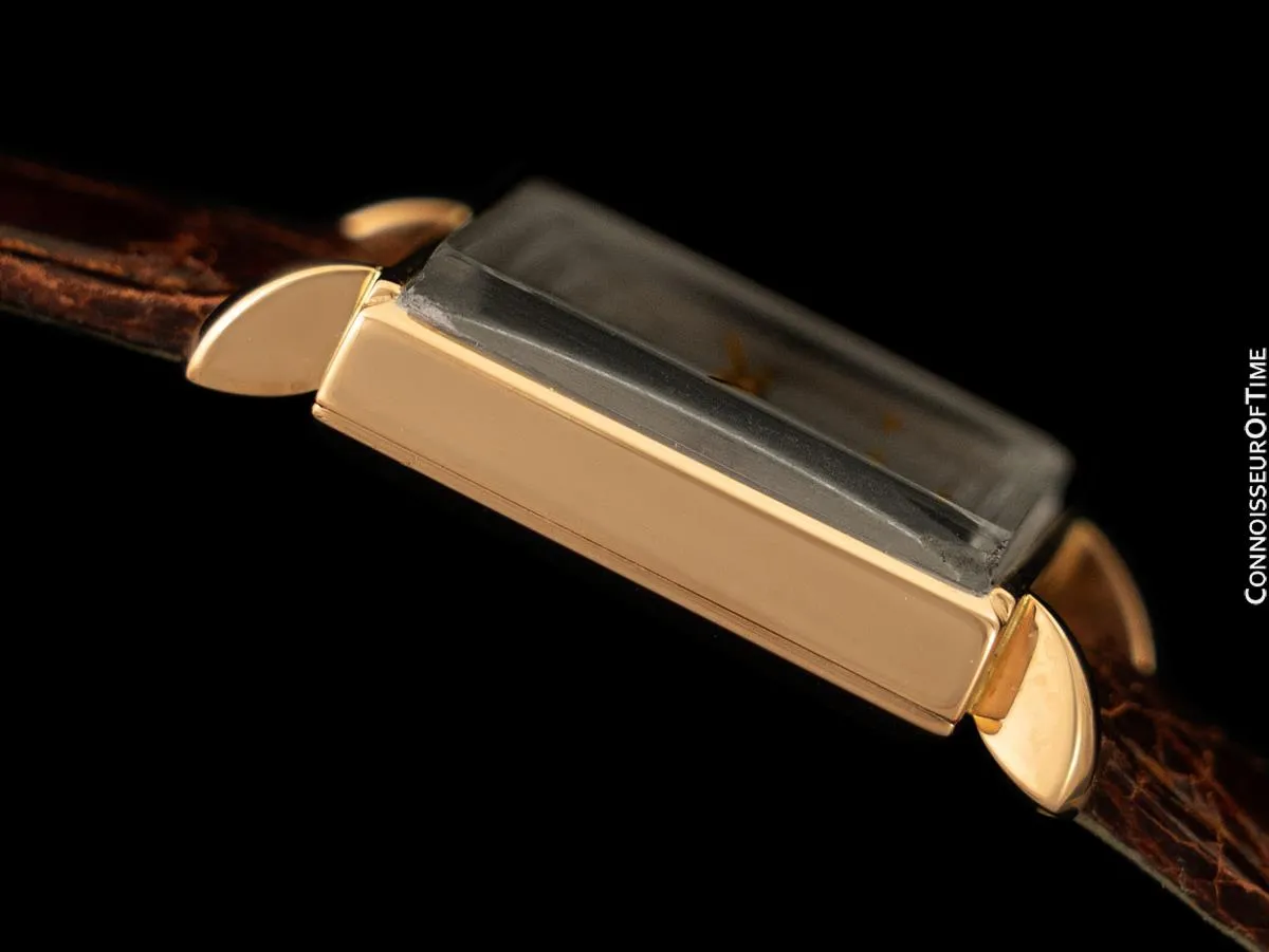 1960 Patek Philippe Vintage Mens Handwound Square Dress Watch, Ref. 2475 - 18K Rose Gold