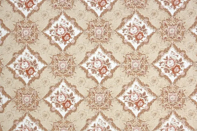1960s Floral Vintage Wallpaper