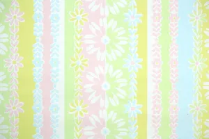 1960s Floral Vintage Wallpaper