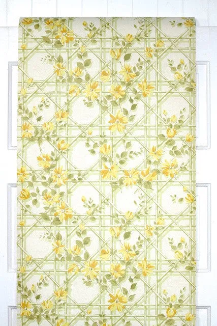 1970s Floral Vintage Wallpaper