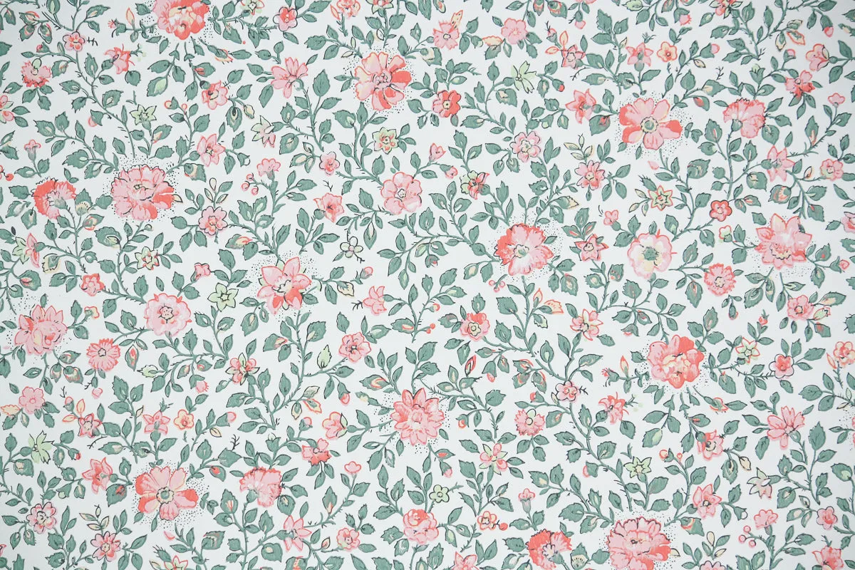 1970s Floral Vintage Wallpaper