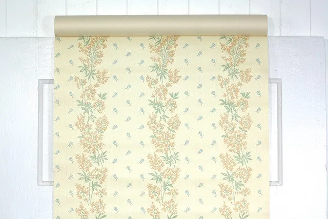 1980s Floral Vintage Wallpaper
