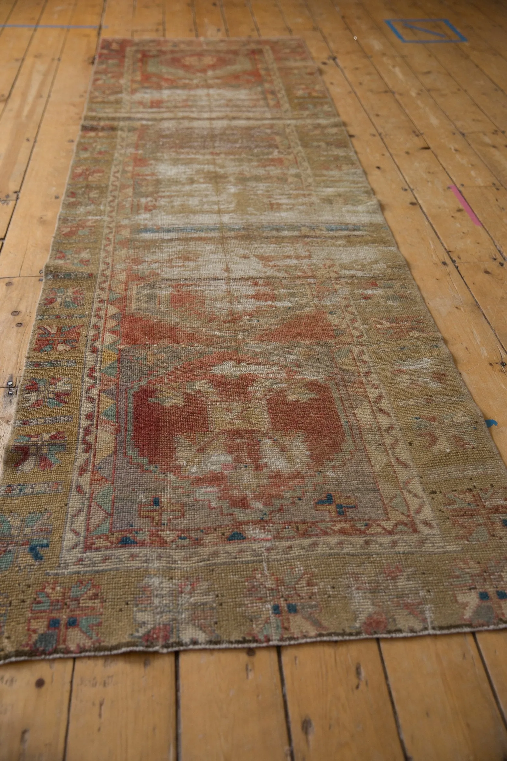 3x10 Vintage Distressed Fragment Oushak Rug Runner