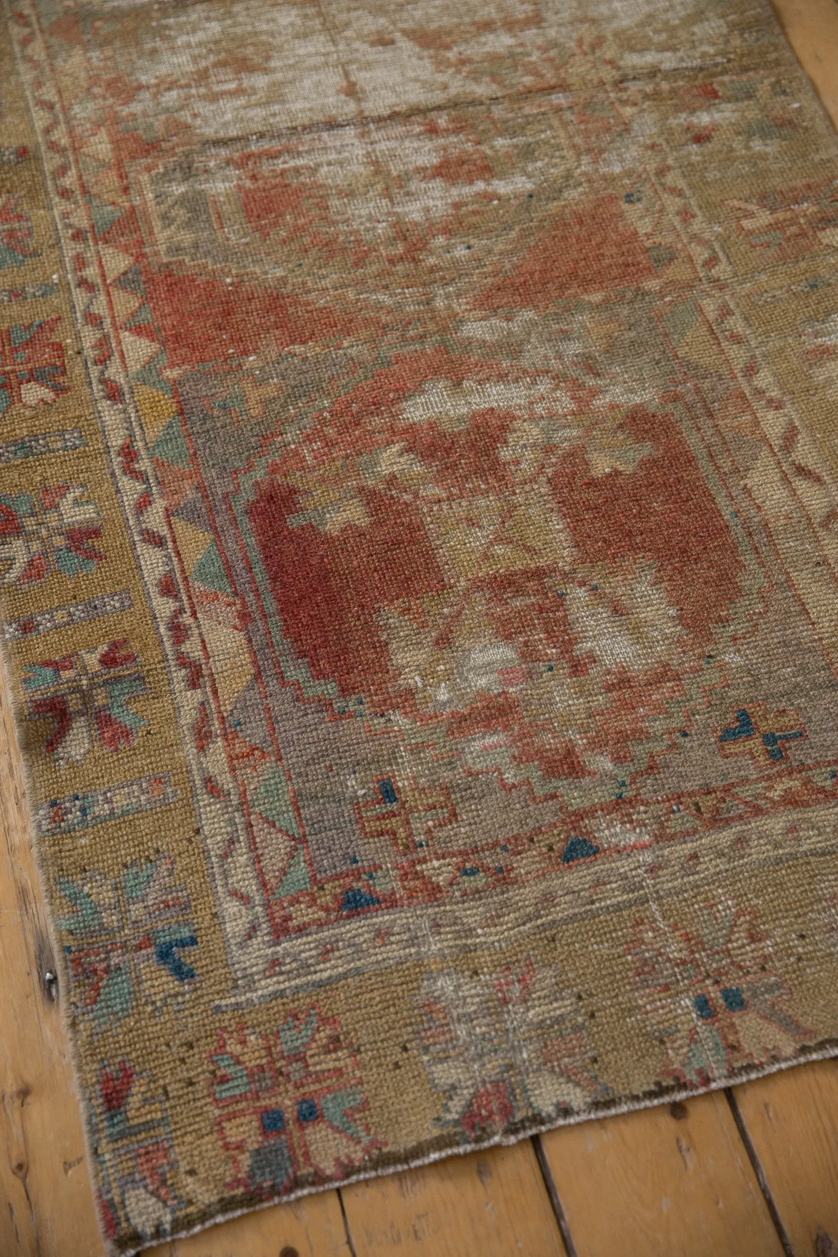 3x10 Vintage Distressed Fragment Oushak Rug Runner