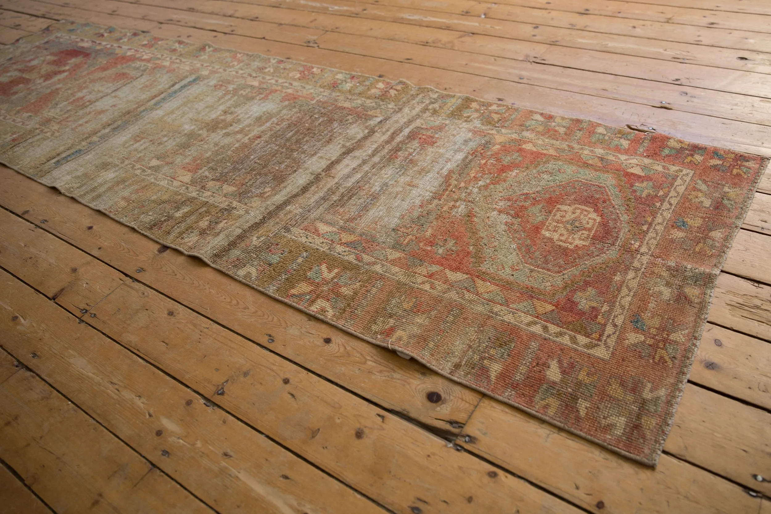 3x10 Vintage Distressed Fragment Oushak Rug Runner
