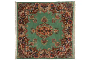 4.5x5 Vintage Kerman Square Rug