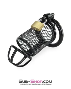 4725M      Caged Animal Black Steel Tease and Denial Chastity Device
