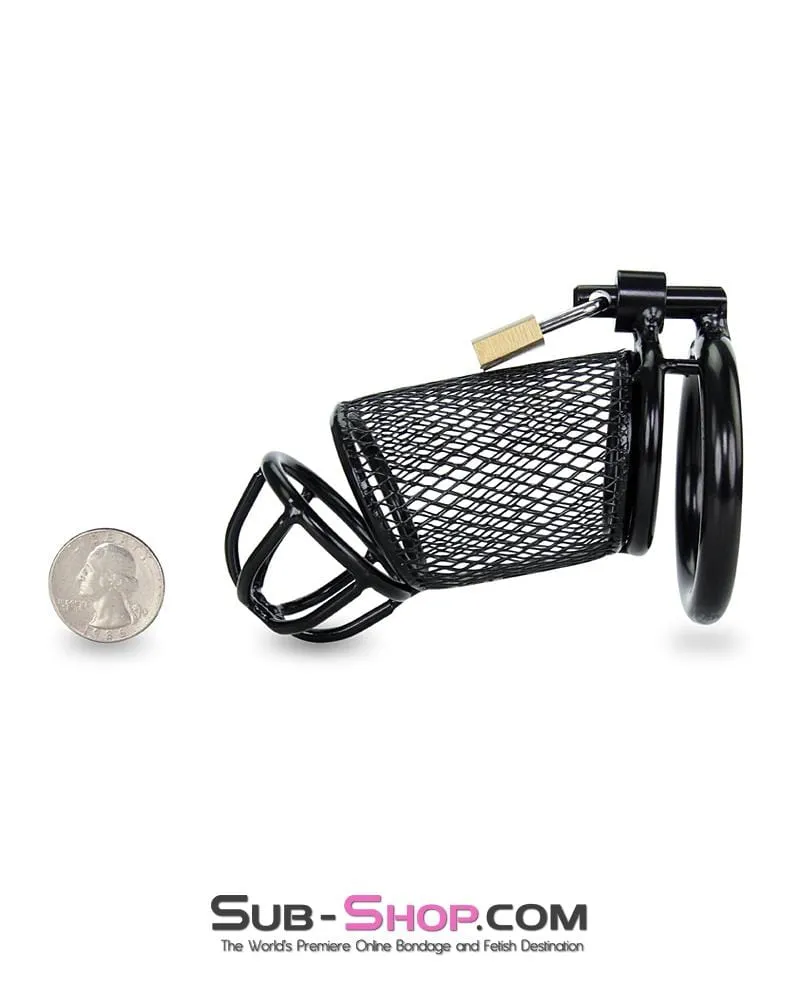 4725M      Caged Animal Black Steel Tease and Denial Chastity Device
