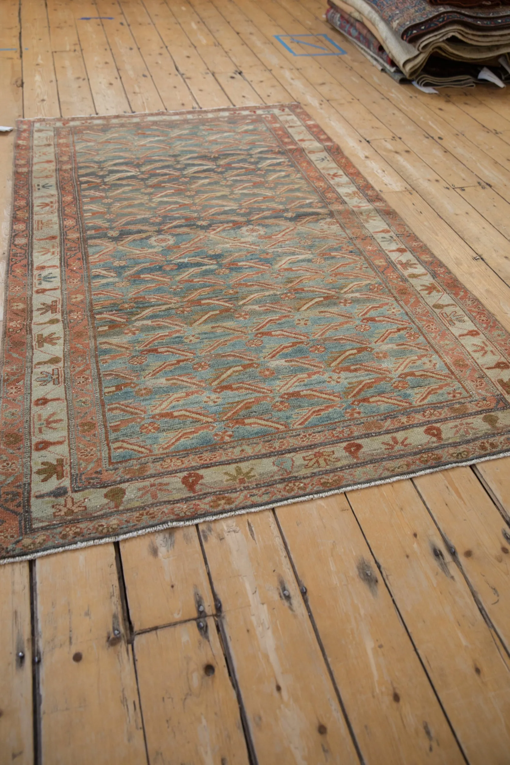 4x6.5 Vintage Distressed Malayer Rug