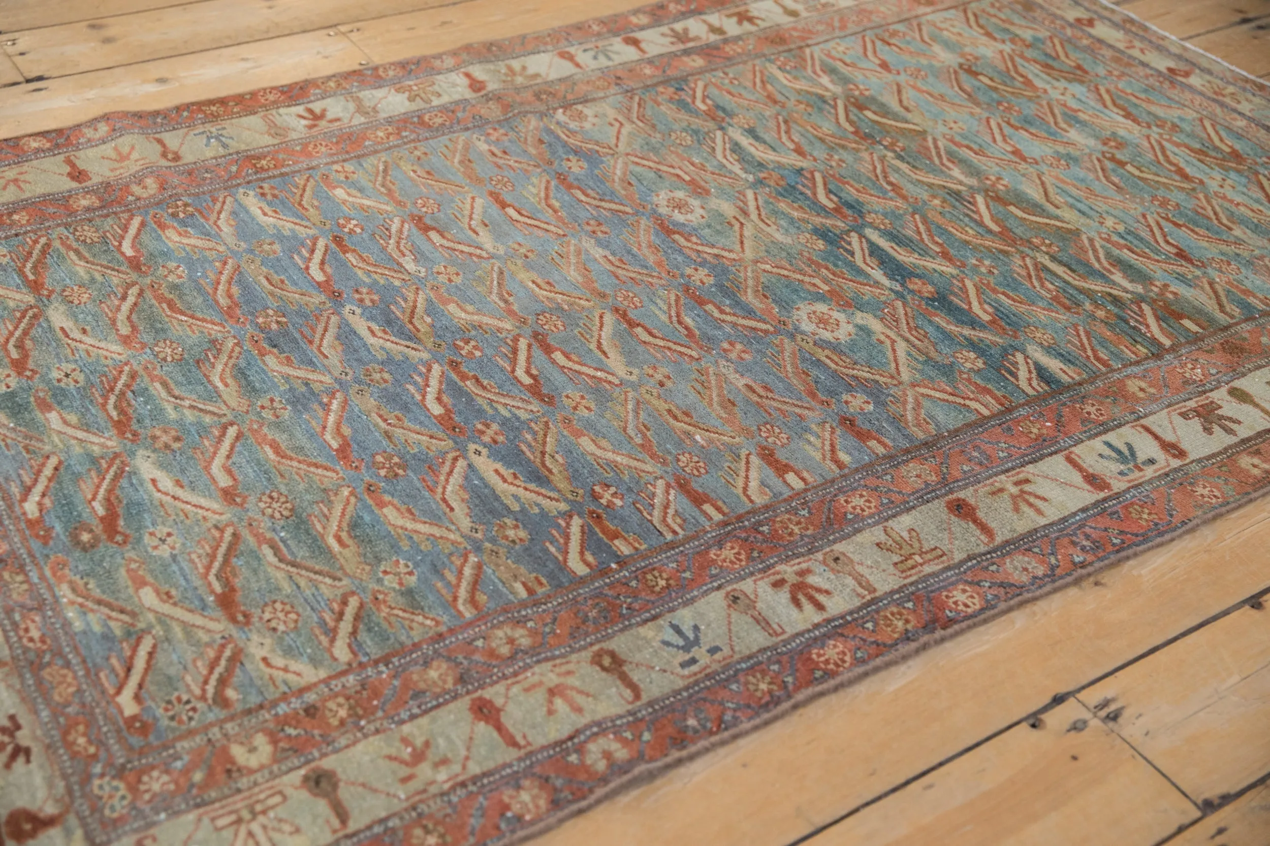4x6.5 Vintage Distressed Malayer Rug