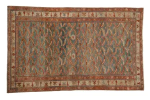 4x6.5 Vintage Distressed Malayer Rug