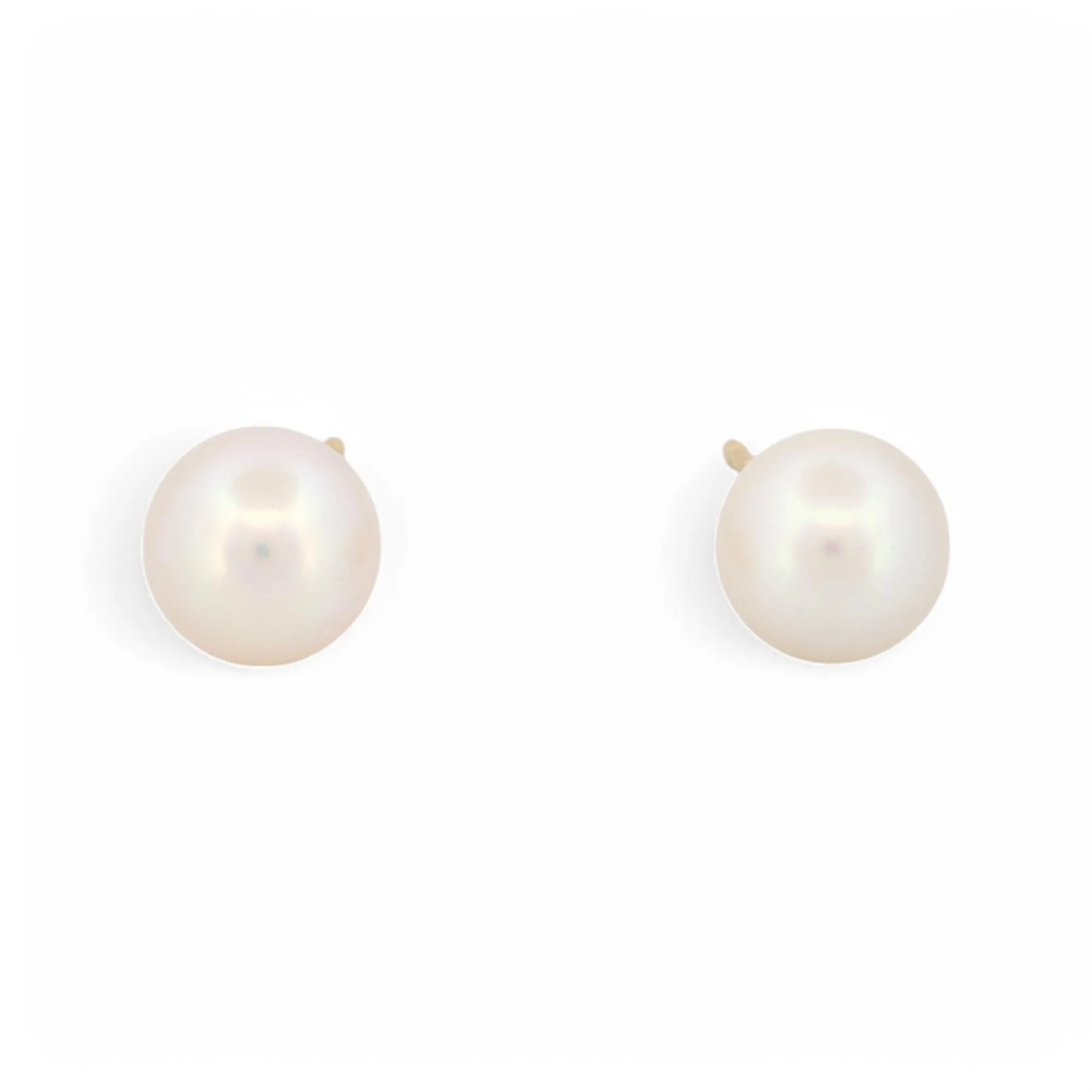 7.5mm Cultured Pearl Stud Earrings in 18k Yellow Gold