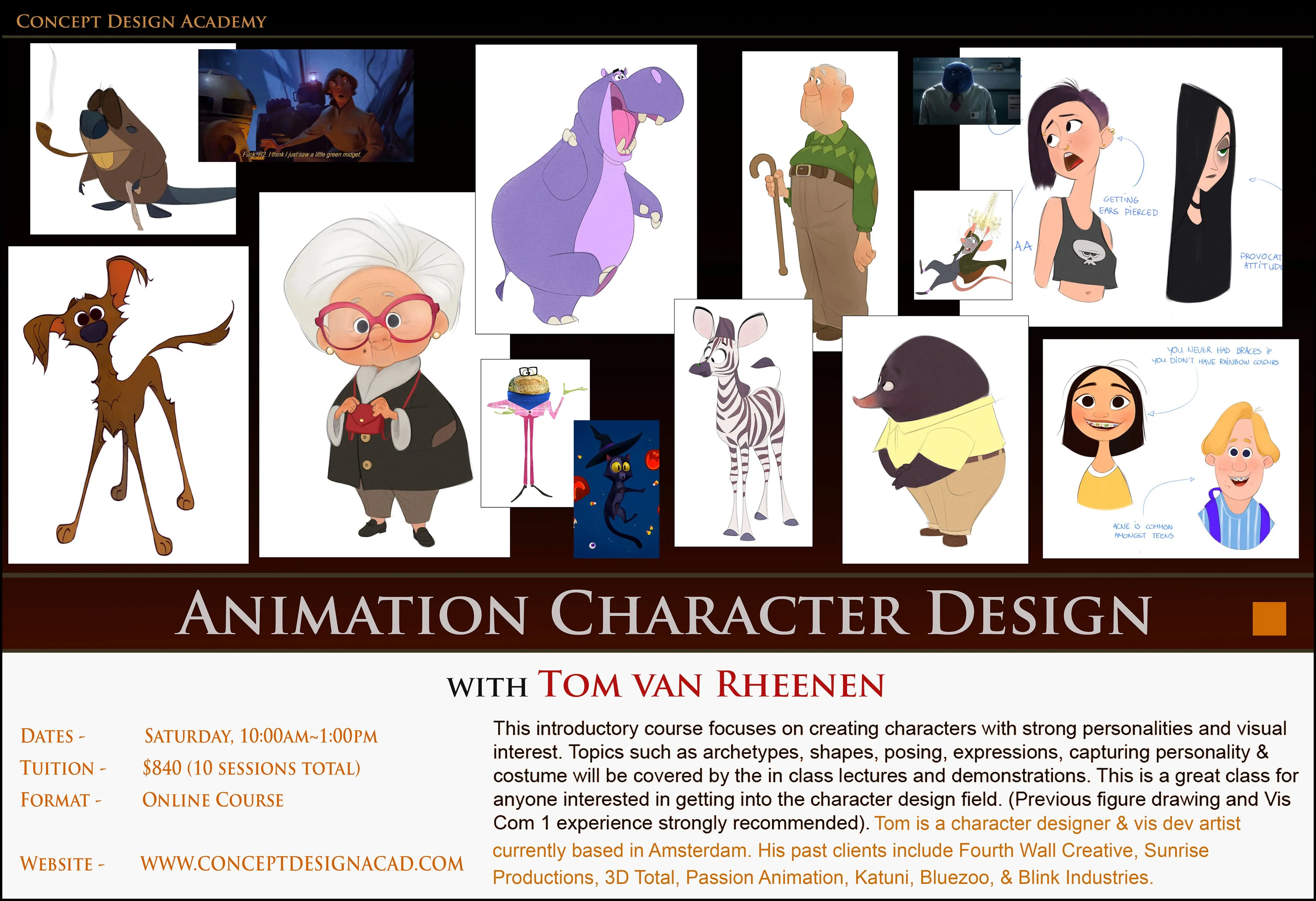 Animation Character Design with Tom van Rheenen (Online Course)