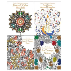Art of Mindfulness for Beginners Collection 4 Colouring Books Set
