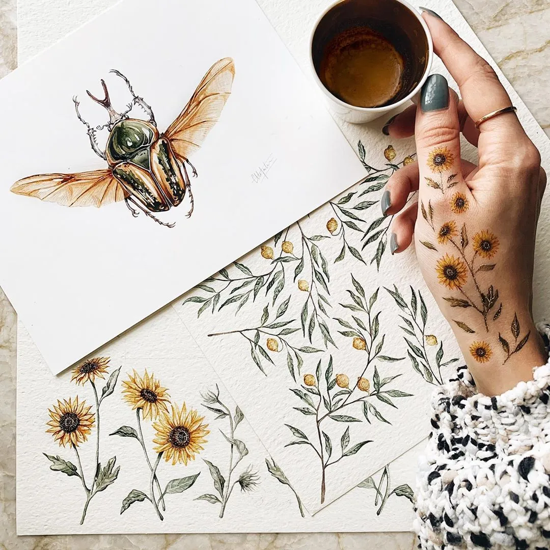 Beetle Temporary Tattoo