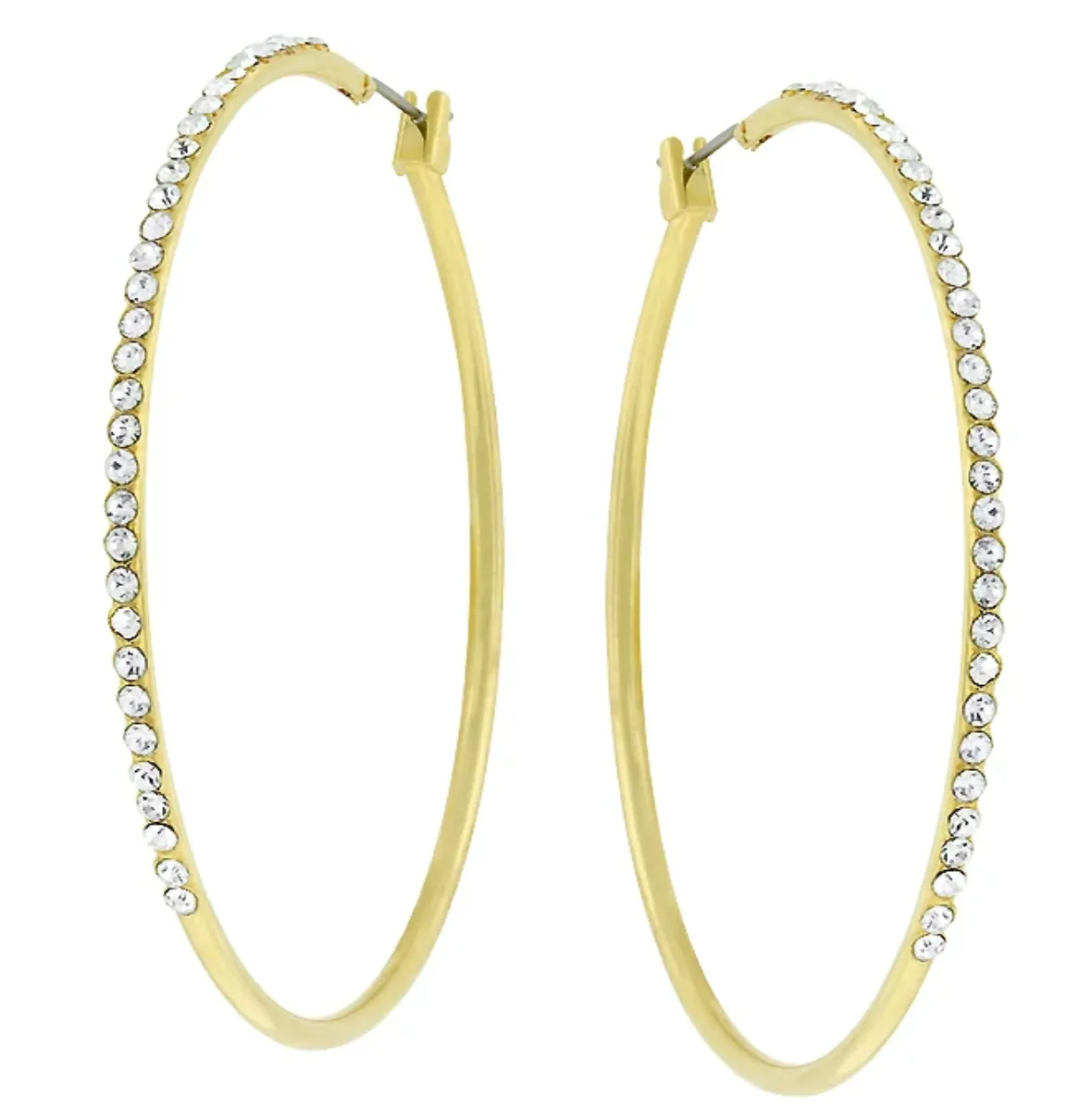 Belle Danity Crystal Hoops (Gold)