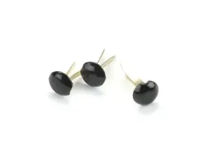 Black Mini Round Brads x100 90102