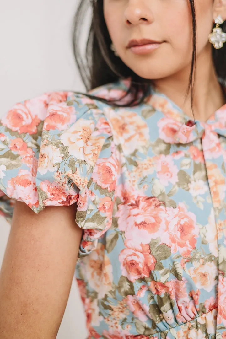 Blossom Tiers Bow Mini Dress