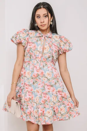 Blossom Tiers Bow Mini Dress