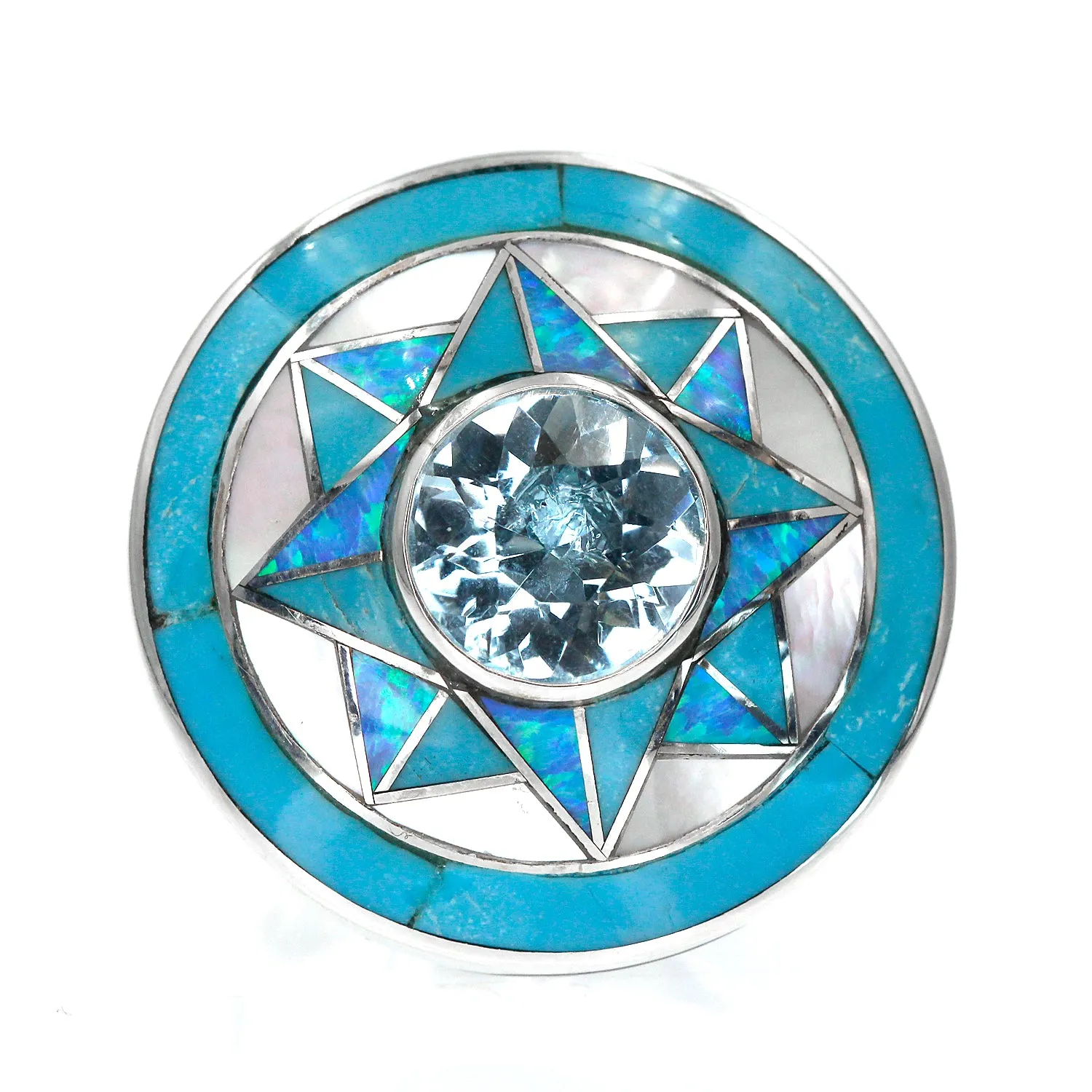 Blue Topaz Kaleidoscope Ring