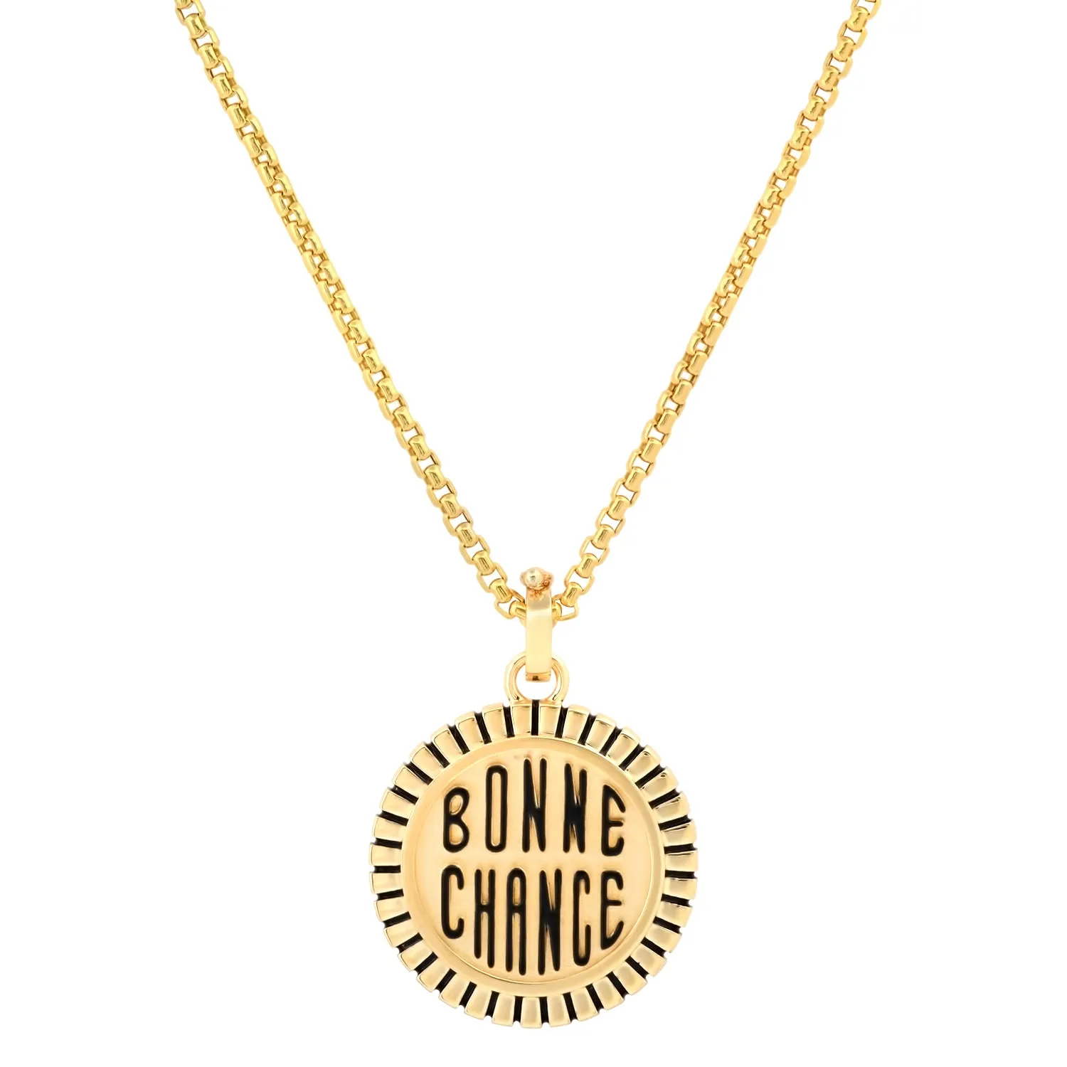 Bonne Chance Pendant - Yellow Gold