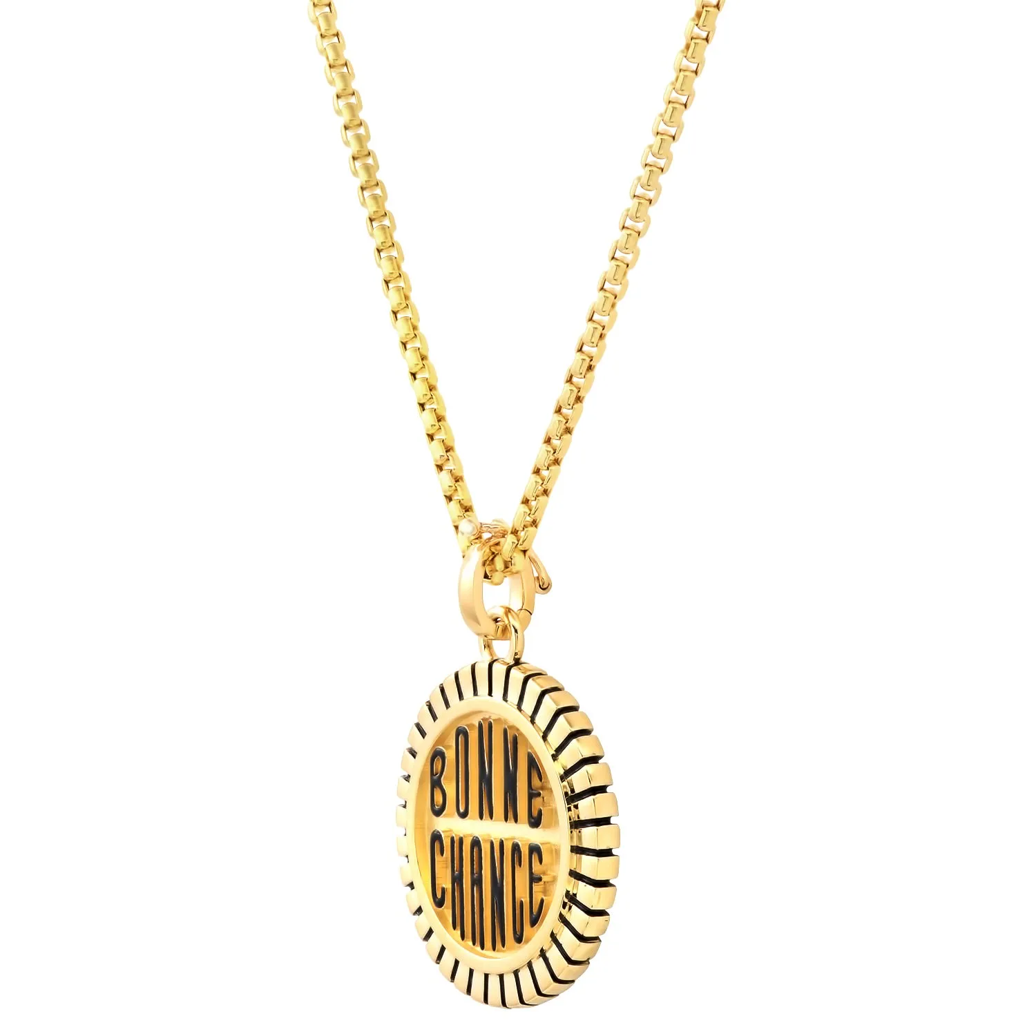Bonne Chance Pendant - Yellow Gold