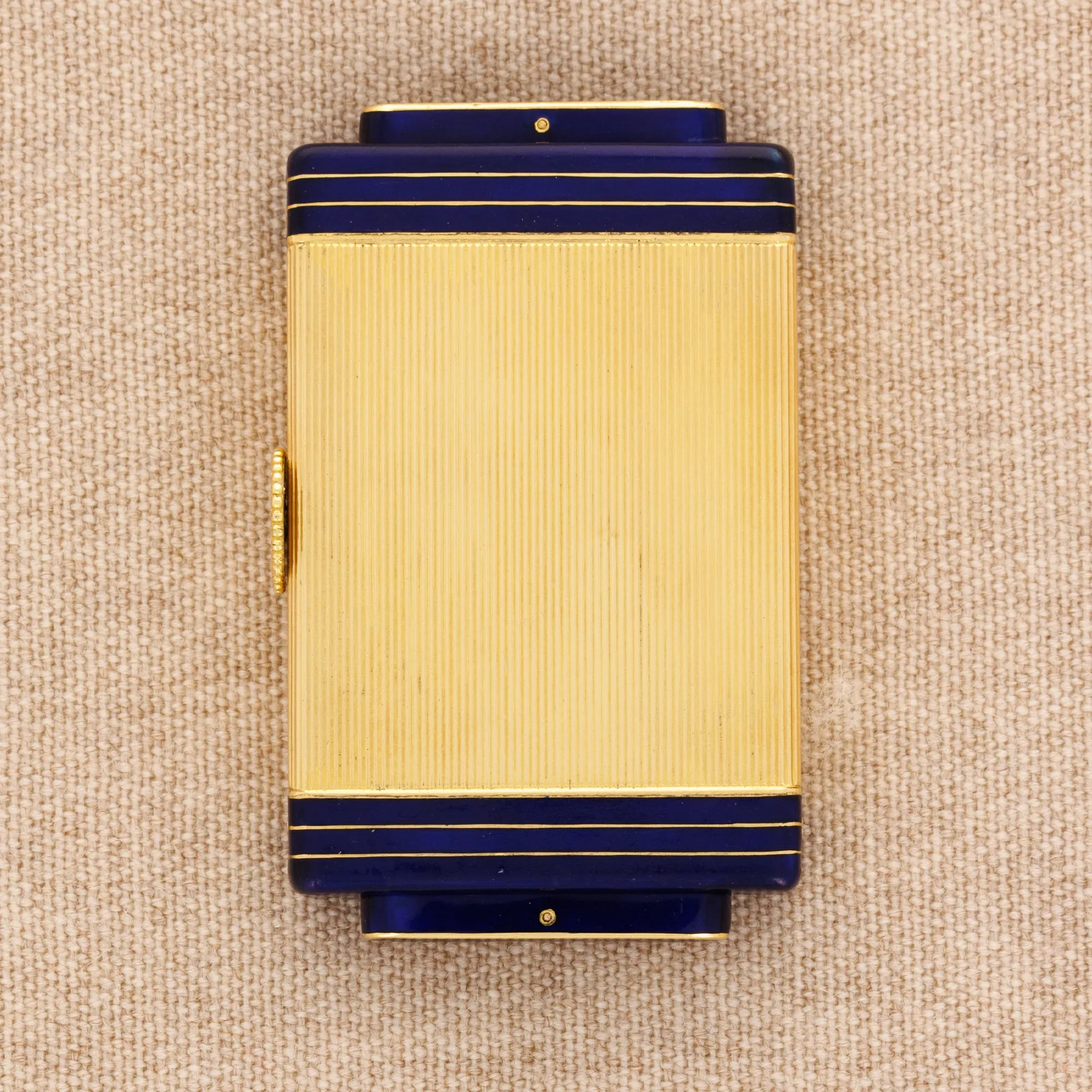 Cartier Yellow Gold and Enamel Travel Watch