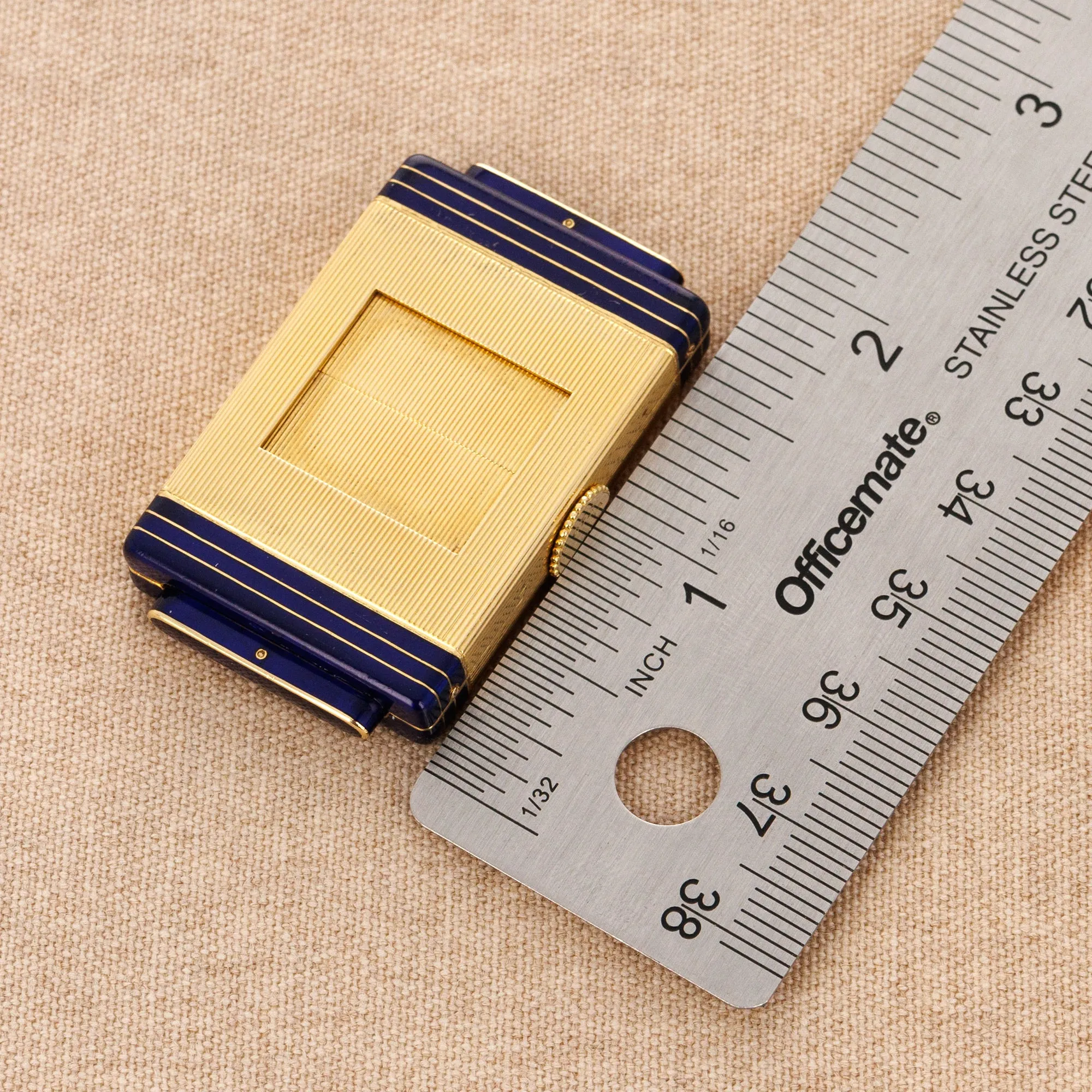 Cartier Yellow Gold and Enamel Travel Watch