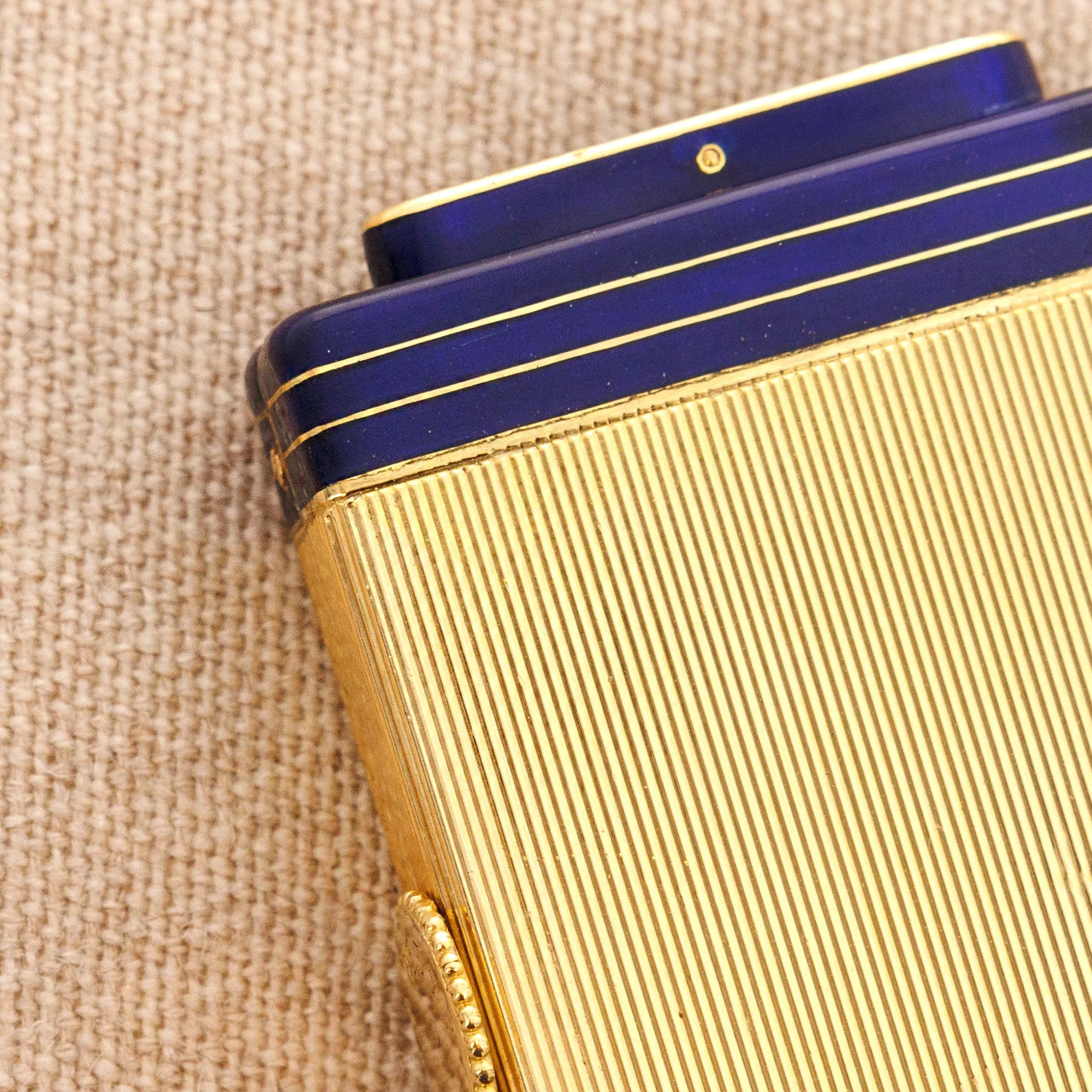 Cartier Yellow Gold and Enamel Travel Watch