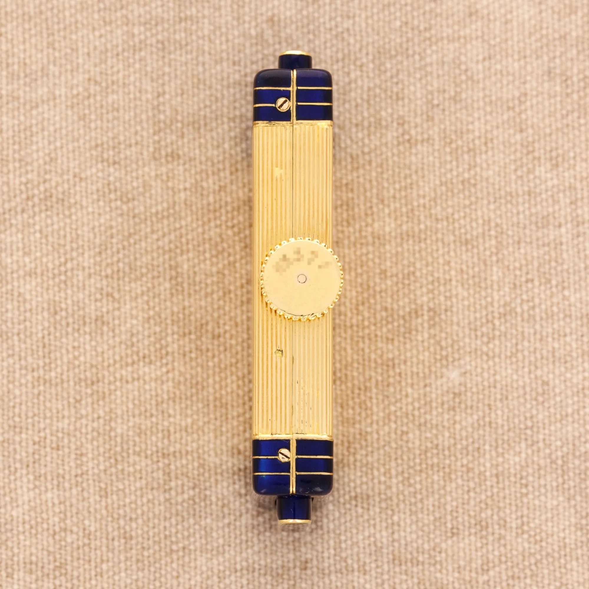 Cartier Yellow Gold and Enamel Travel Watch