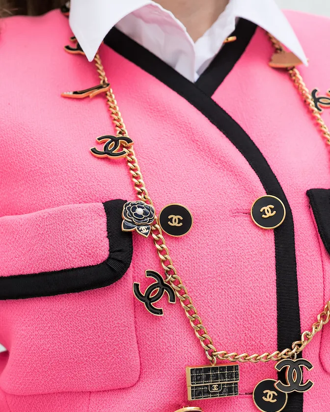 Chanel Vintage Rare Black Enamel Charm Belt