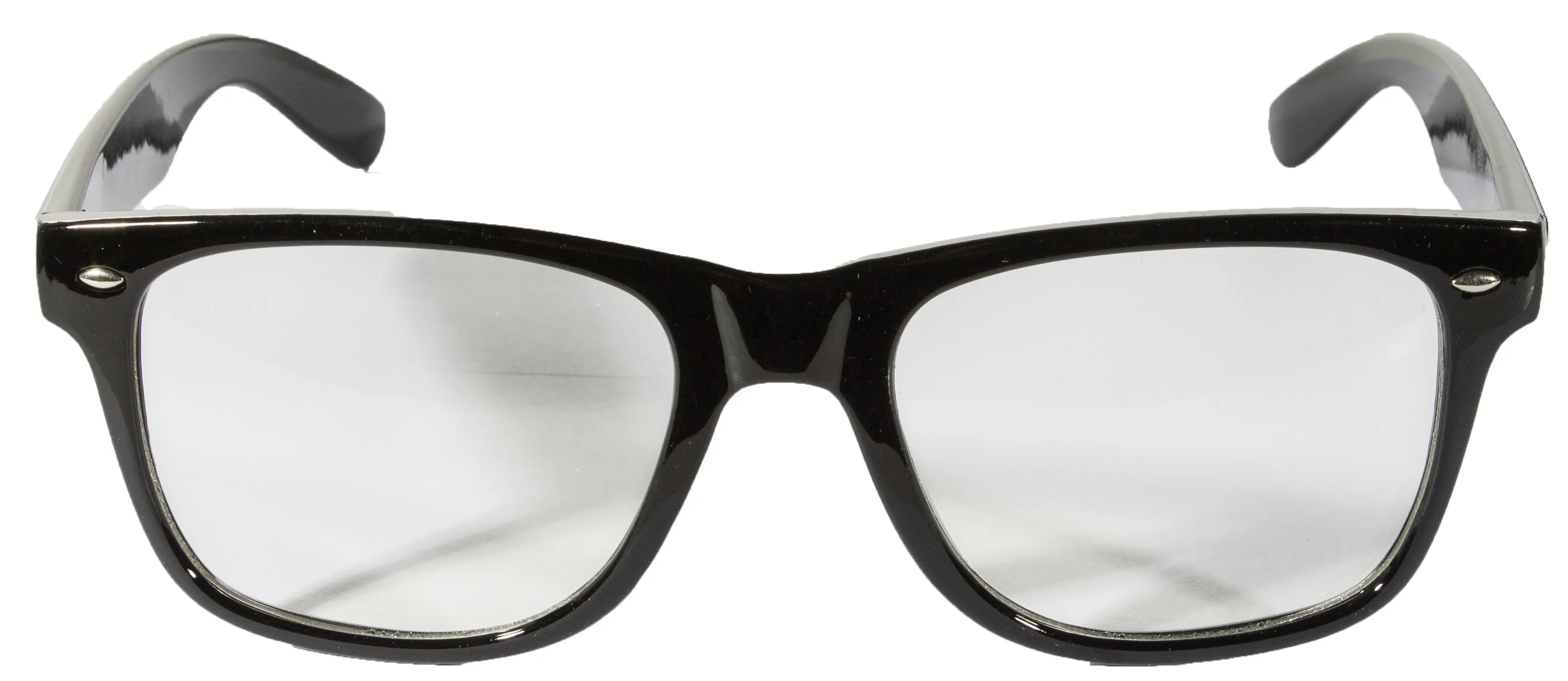 Clear Lens Solid Black Rimmed Nerd Glasses