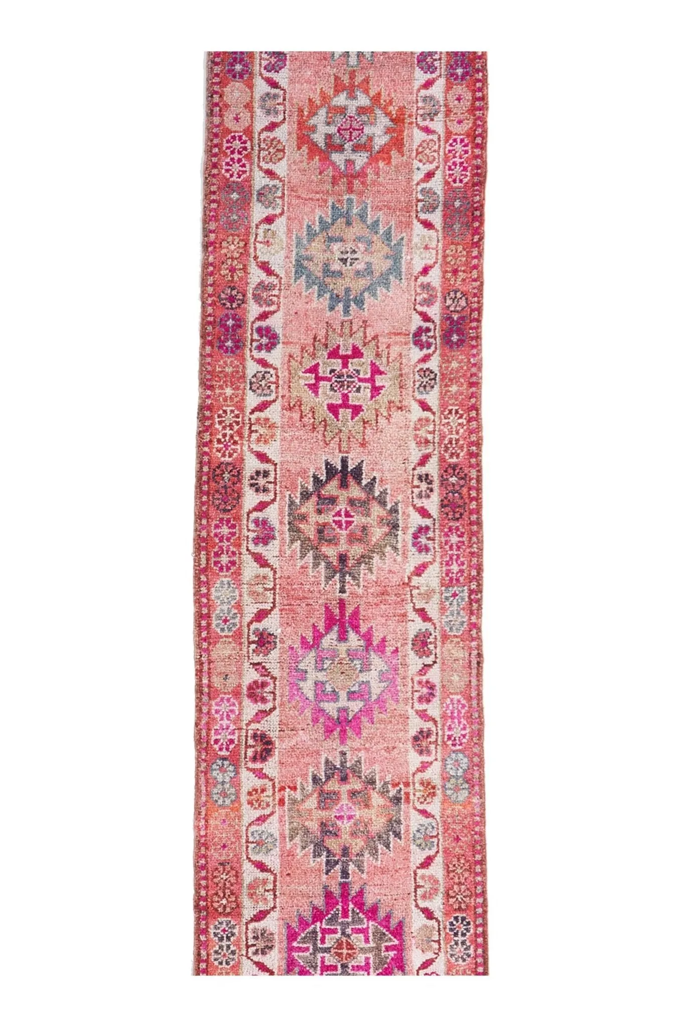 'Clicquot' Vintage Turkish Runner - 2'10" x 14'10"