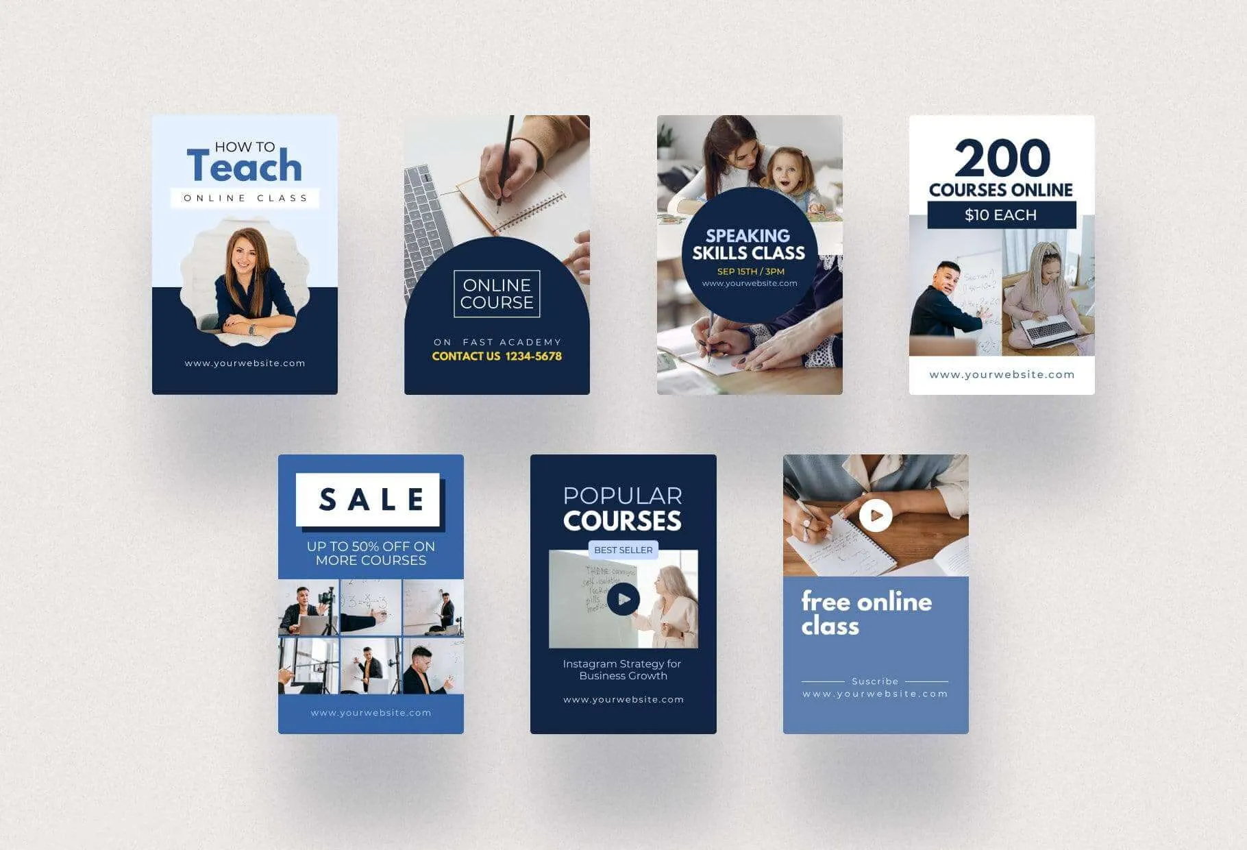 Course Pinterest Template
