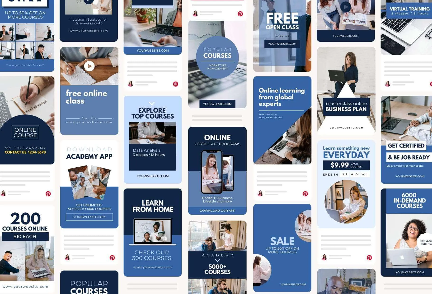 Course Pinterest Template
