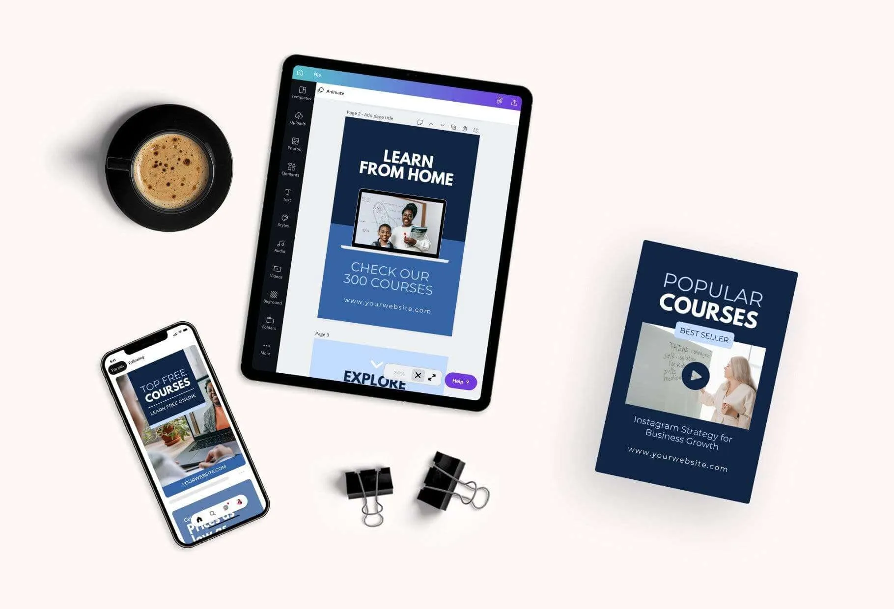 Course Pinterest Template