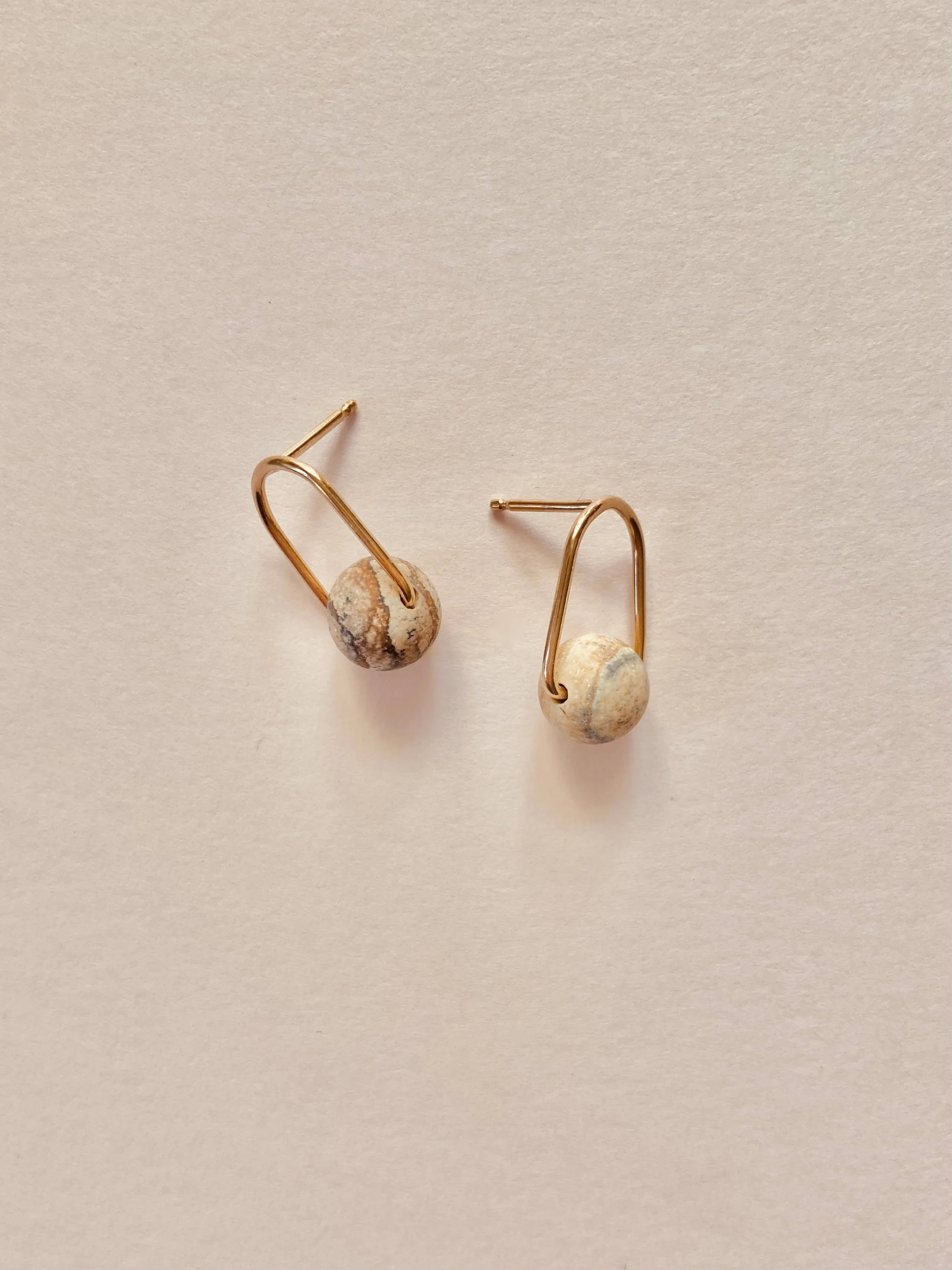 Cove Stud - Gold Filled / Pink Opal