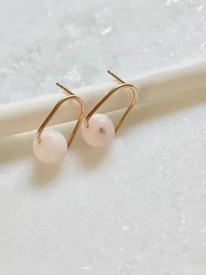 Cove Stud - Gold Filled / Pink Opal