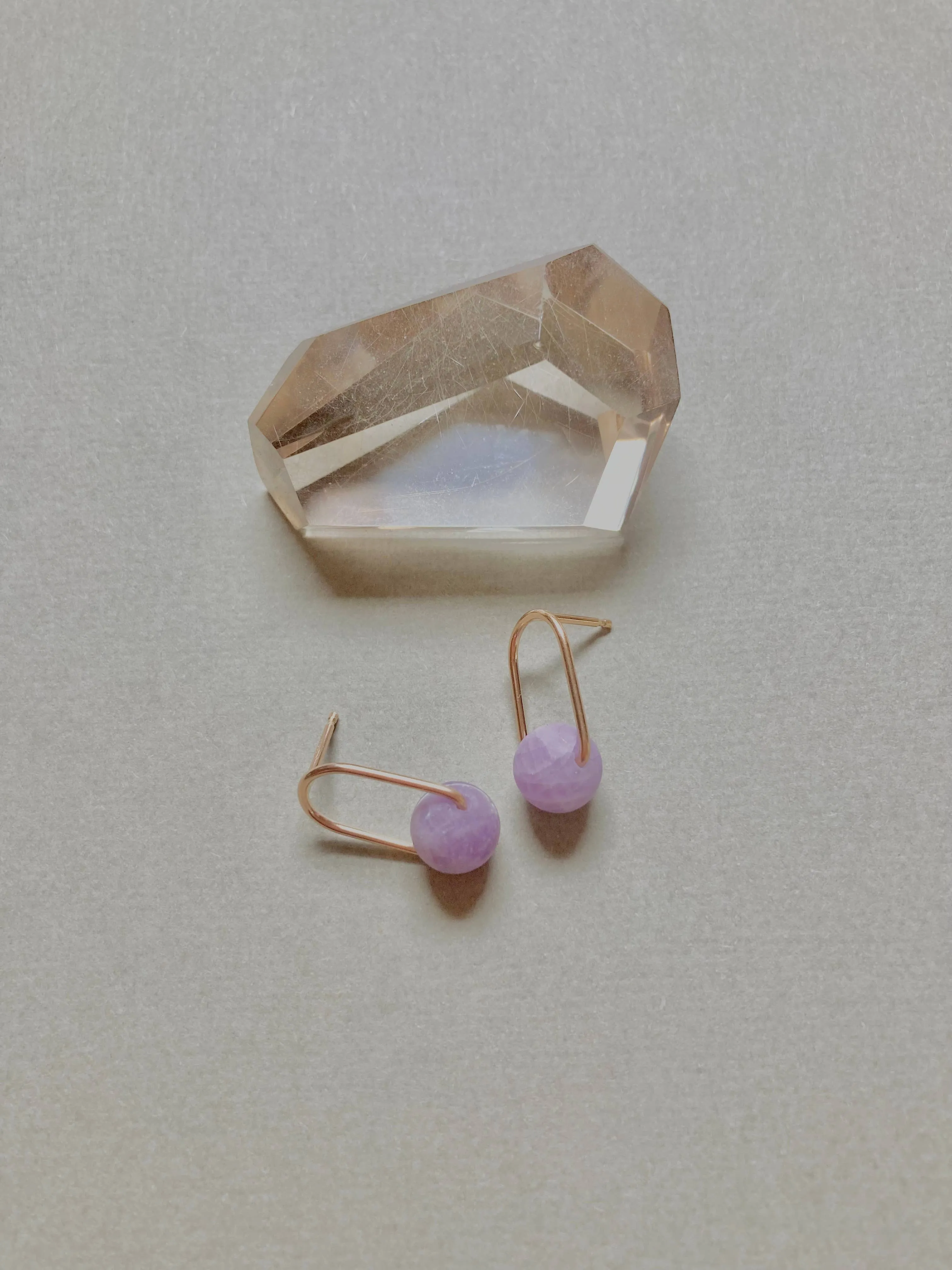 Cove Stud - Gold Filled / Pink Opal