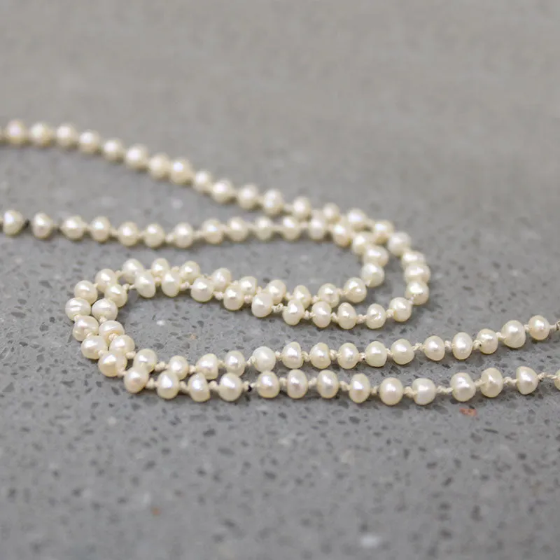 Delicate Natural River Pearls with Gold Clasp by Ancient Influences