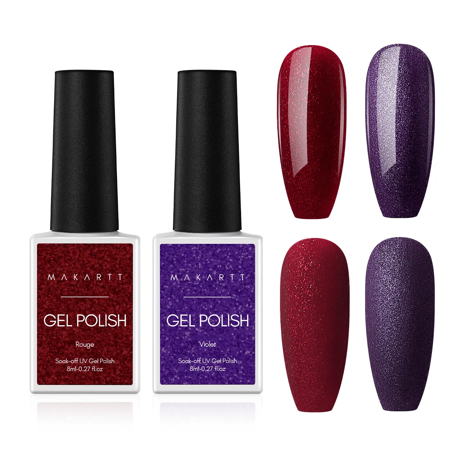DUETS: Rouge & Violet Gel Polish Set