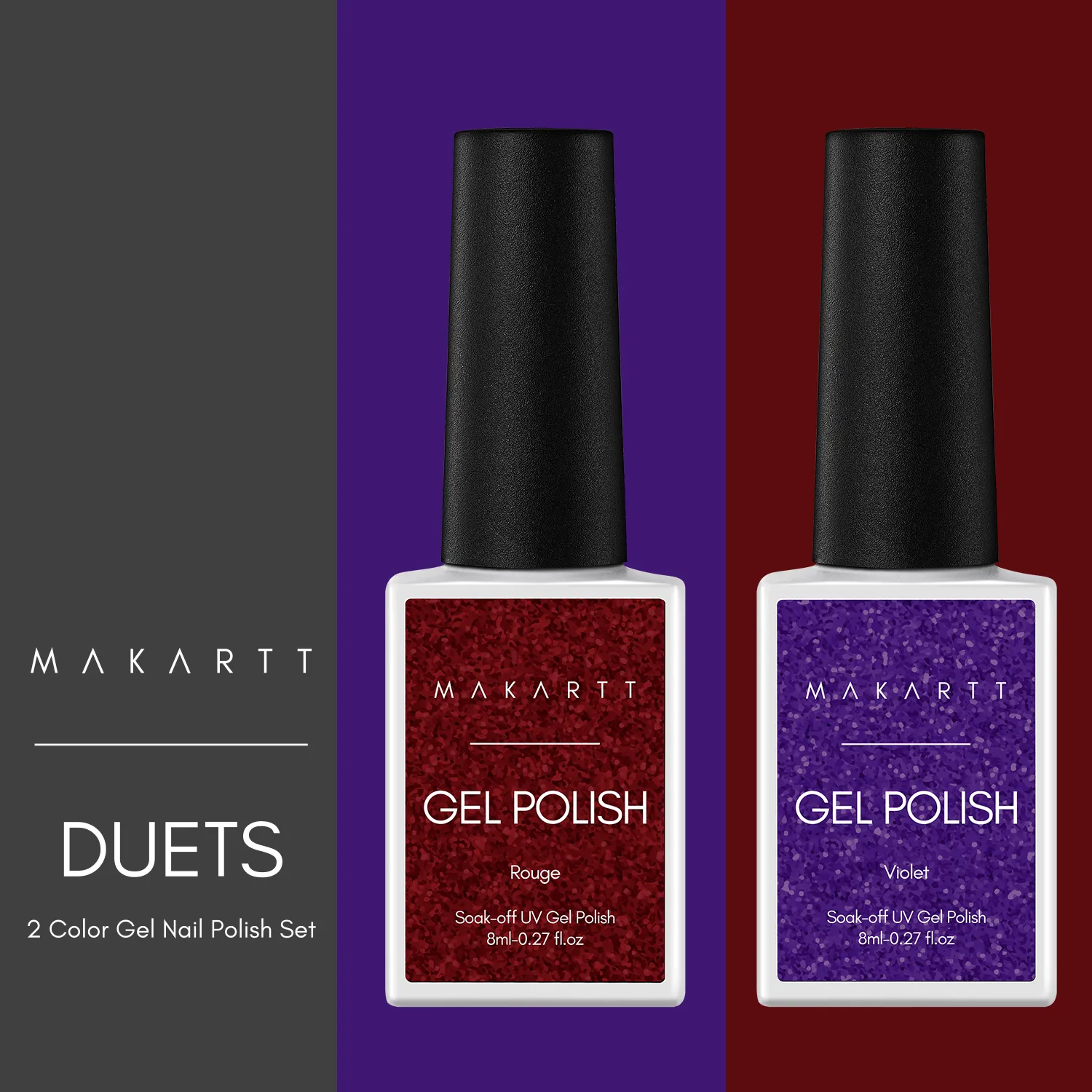 DUETS: Rouge & Violet Gel Polish Set